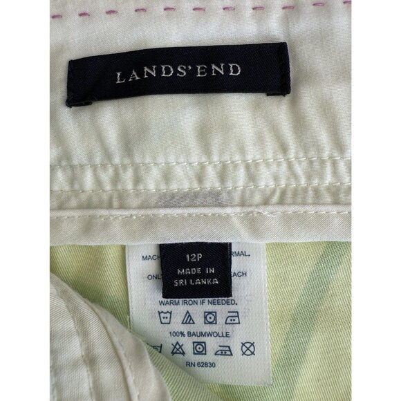 Lands' End Floral Multicolor Pockets Belt Loops Skort Women's Sz 12P - Picture 8 of 12